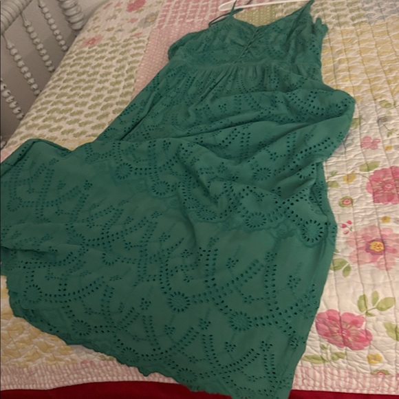 Sundance Teal Eyelet Dress - Picture 3 of 4